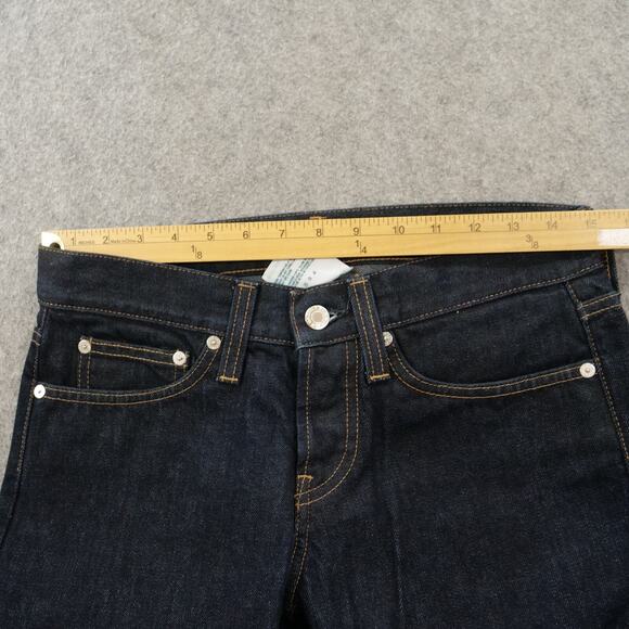 Helmut Lang X Josephine Meckseper Jeans Womens 26 Blue Slim Straight Dark Wash - Picture 7 of 13